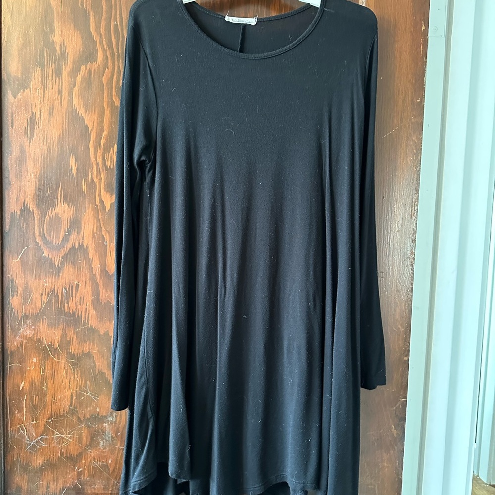 Black Long Sleeve Tunic Top